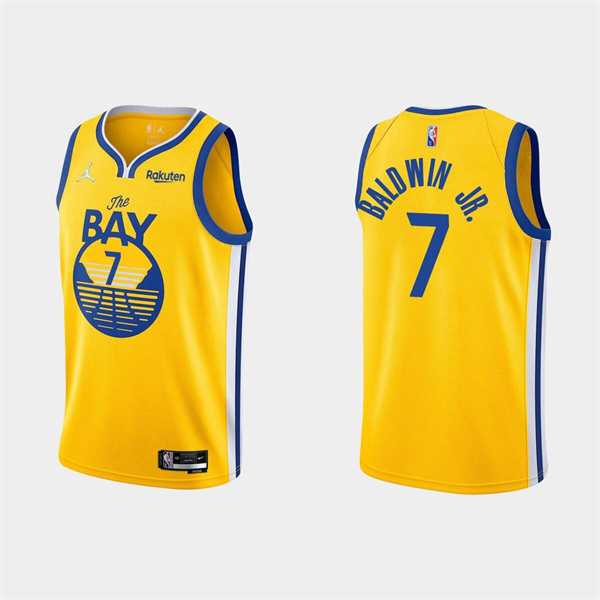 Golden State Warriors #7 Patrick Baldwin Jr. 2022 Yellow Stitched Basketball Jersey Dzhi,We sell and wholesale Golden State Warriors #7 Patrick Baldwin Jr. 2022 Yellow Stitched Basketball Jersey Dzhi on line form chian!
